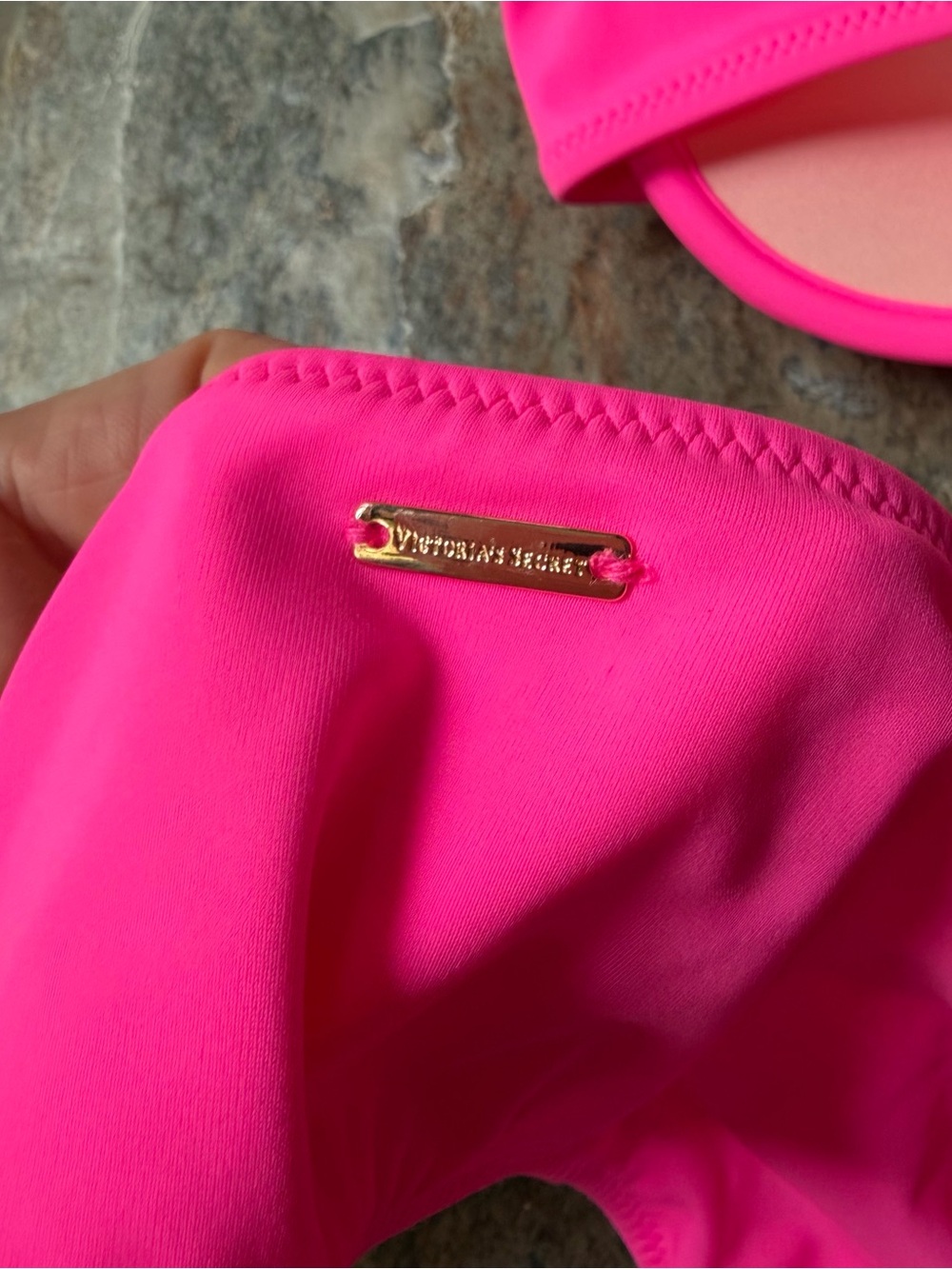 NWT Victoria's Secret Neon Pink Bikini Set Underwire Top 32C Medium M Bottom - Picture 5 of 9